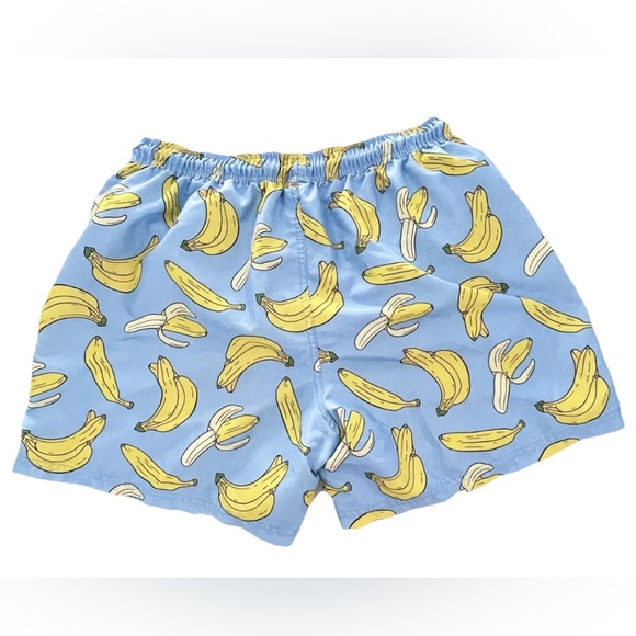 Tesla Banana Print Swim Trunks Men’s XL Blue Yellow Board Shorts Mesh Lined - Picture 4 of 4